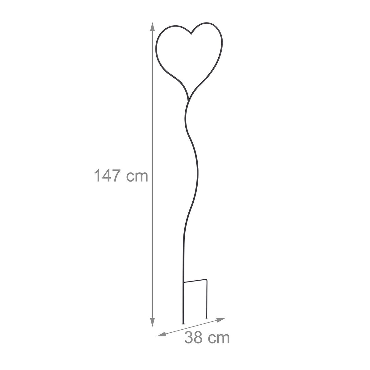 RANKHILFE - Schwarz, Metall (38/147/1cm) - Relaxdays