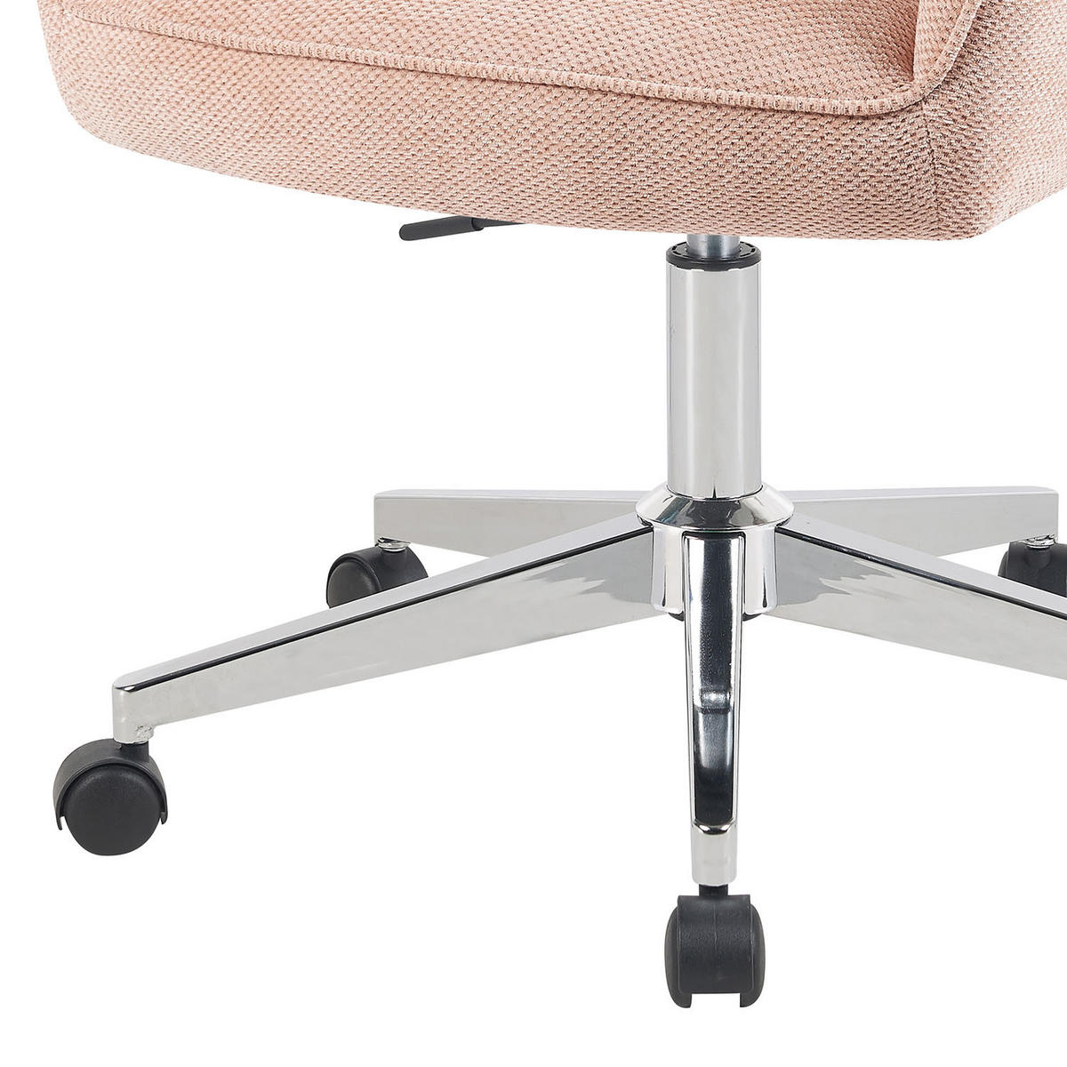 BÜROSTUHL Mika-Faro - Chromfarben/Rosa, Textil/Metall (60/84/65cm) - DUBI Möbel