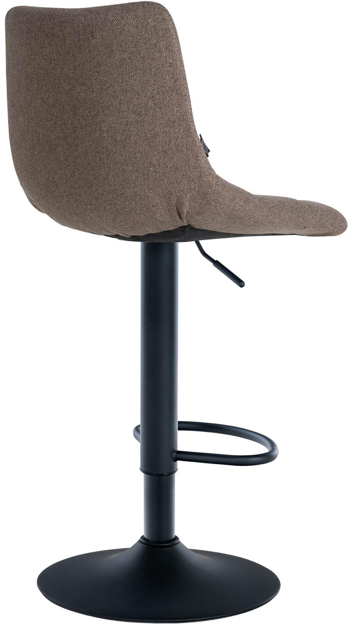 BARHOCKER James Stoff schwarz taupe - Schwarz/Grau, Textil/Metall (43/108.5/46.5cm) - TPFLiving