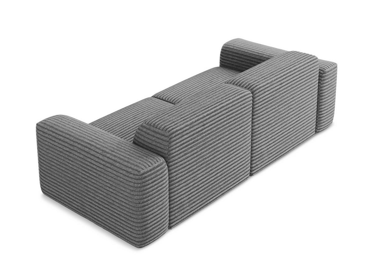 POUF Bouclé Stoff Braun - Schwarz/Mokka, Holzwerkstoff/Kunststoff (75/41/90cm) - Makamii