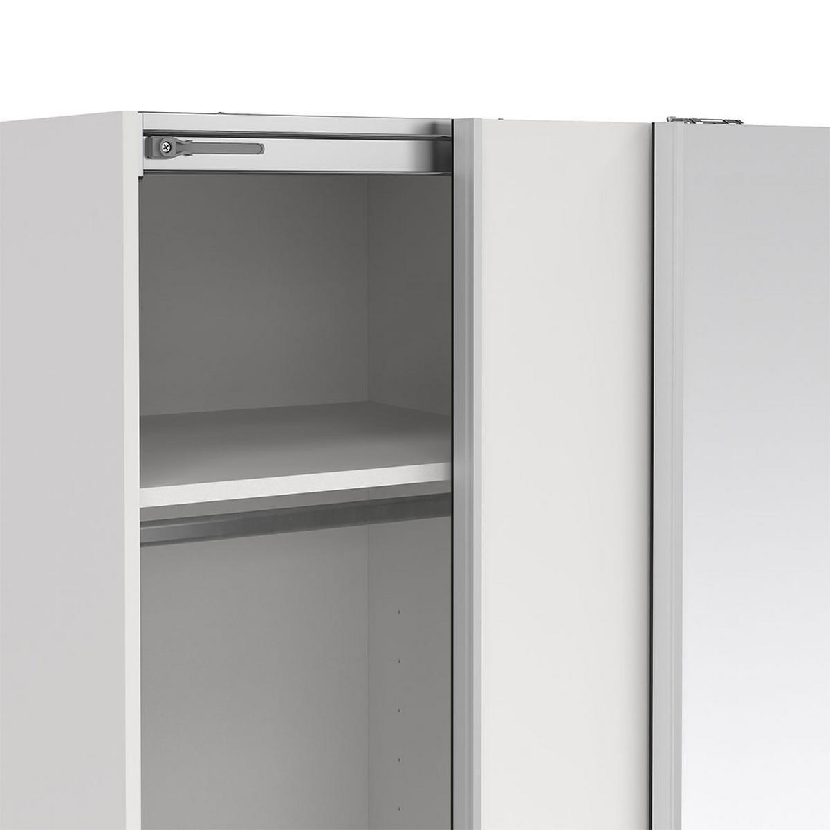 SCHIEBETÜRENSCHRANK, Como, Weiß, Holzwerkstoff, 119 x 67 x 201 cm - Weiß, Holzwerkstoff (119/201/67cm) - ebuy24