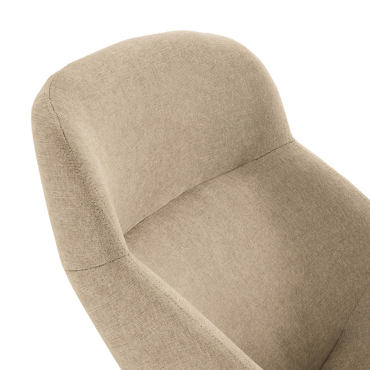 SESSEL - Beige/Schwarz, Textil/Metall (73/102/92cm) - home24