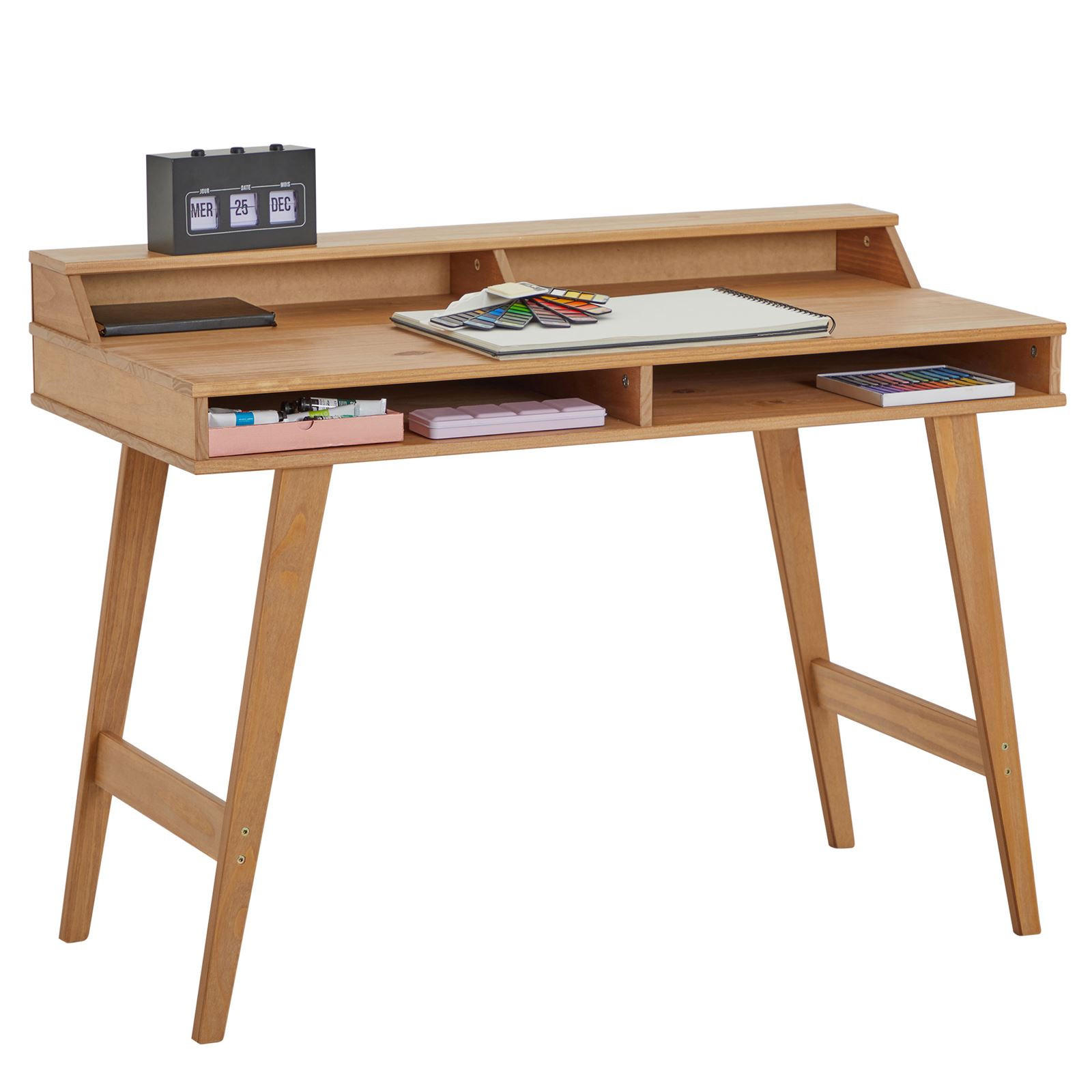 SCHREIBTISCH LUNA - Braun, Holz (54/110/83cm) - IDIMEX