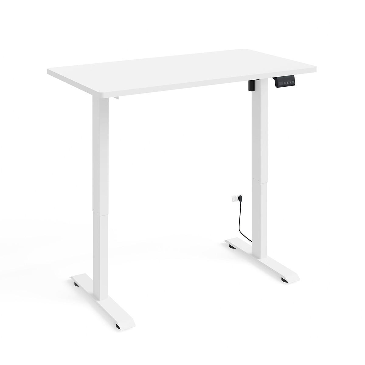 SCHREIBTISCH Ergo Weiß matt - Weiß, Holzwerkstoff (65/120/73cm) - Petits-meubles