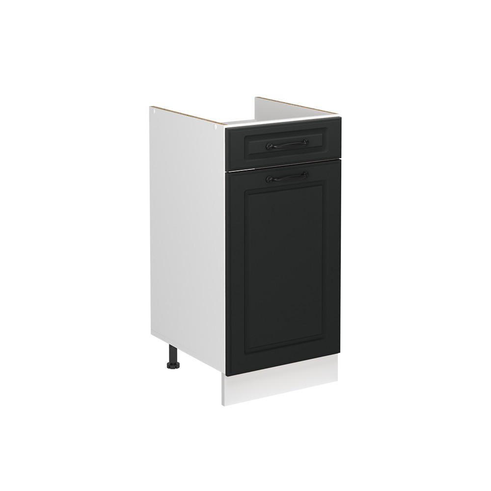 SPÜLENUNTERSCHRANK R-Line, Anthrazit Landhaus/Weiß, 40 cm ohne Arbeitsplatte - Anthrazit/Weiß, Holzwerkstoff (40/81.6/46cm) - Vicco