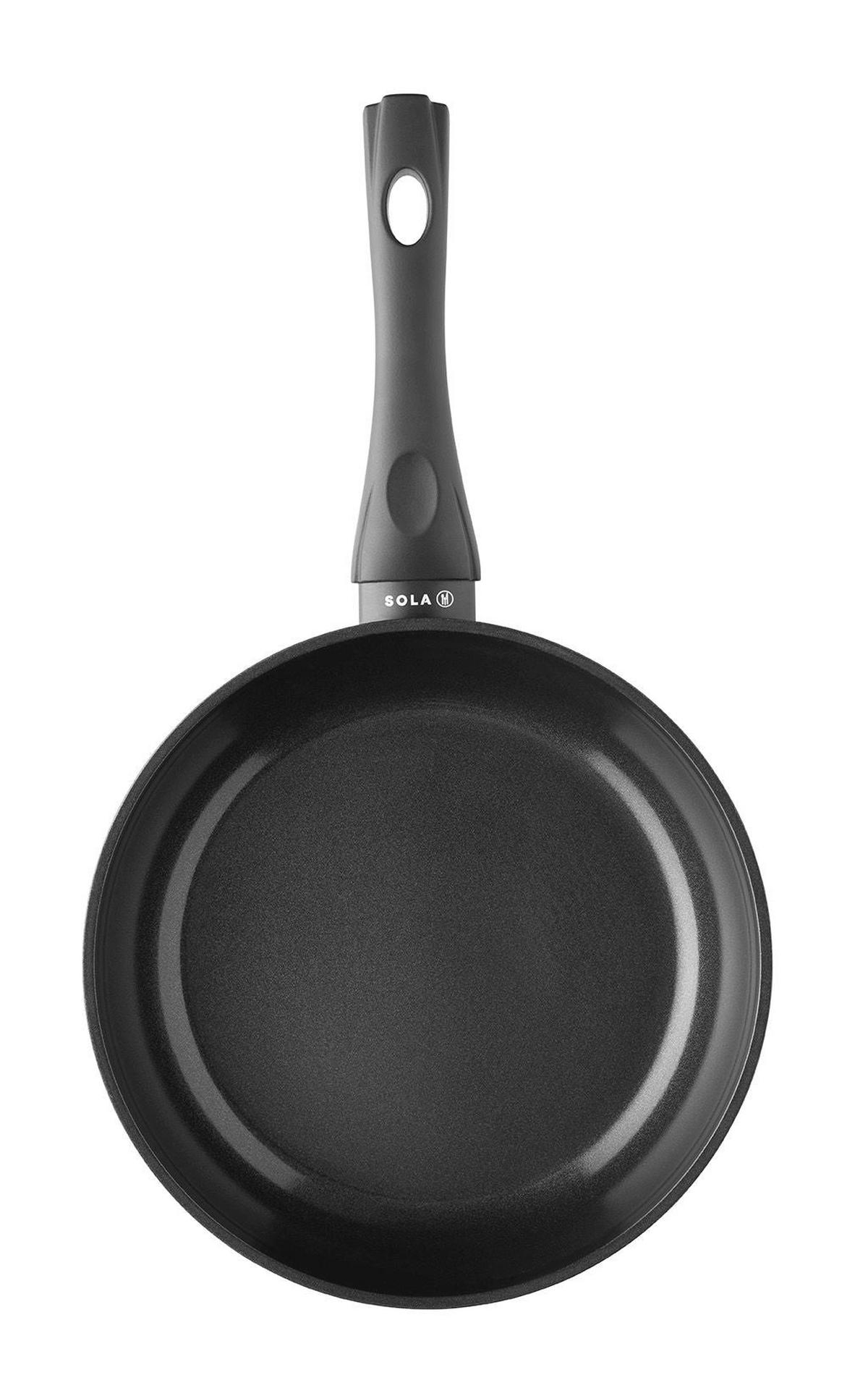 BRATPFANNE Stonehenge Ø 24 cm – keramische Antihaftbeschichtung - Schwarz, Metall (1/2/2cm) - Sola