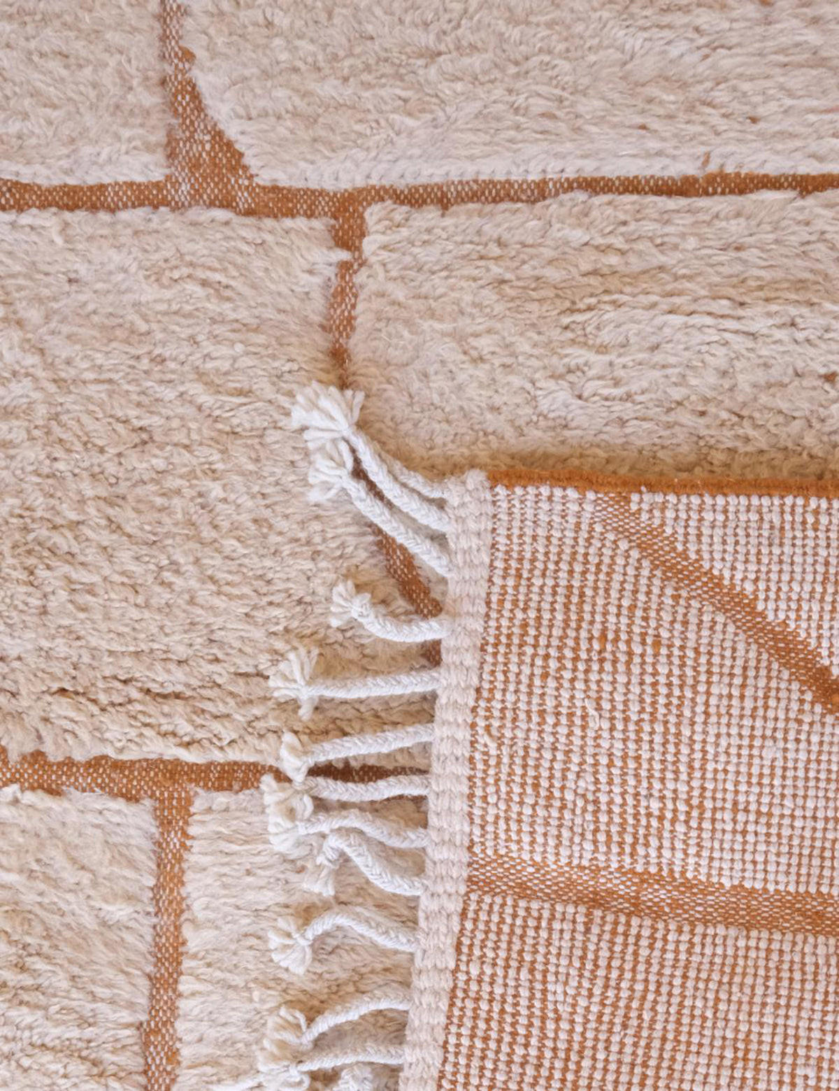 BERBERTEPPICH modern mit Reliefeffekt aus reiner Wolle 80x 240 cm - Braun, Naturmaterialien (80/240cm) - AFK Living