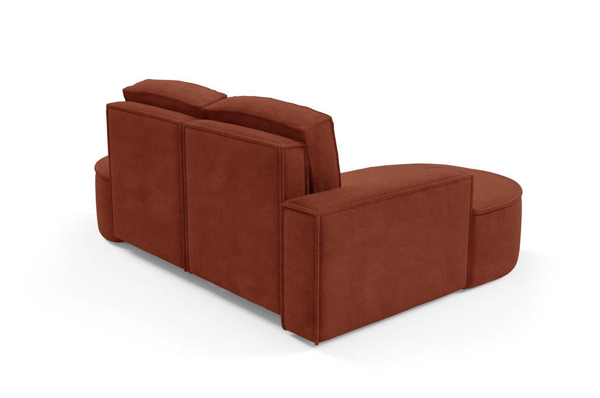 ECKSOFA Flow Rot, mit Kissen in Curio Stoff, linke seite - Rot, Holzwerkstoff/Textil (210/157cm) - Bettso