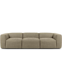 3-SITZER-MODULSOFA BUFFO mit extrem weicher und bequemer Sitzfläche, Gewebestoff, sandfarben - Sandfarben, Textil (290/73/96cm) - KONSIMO®