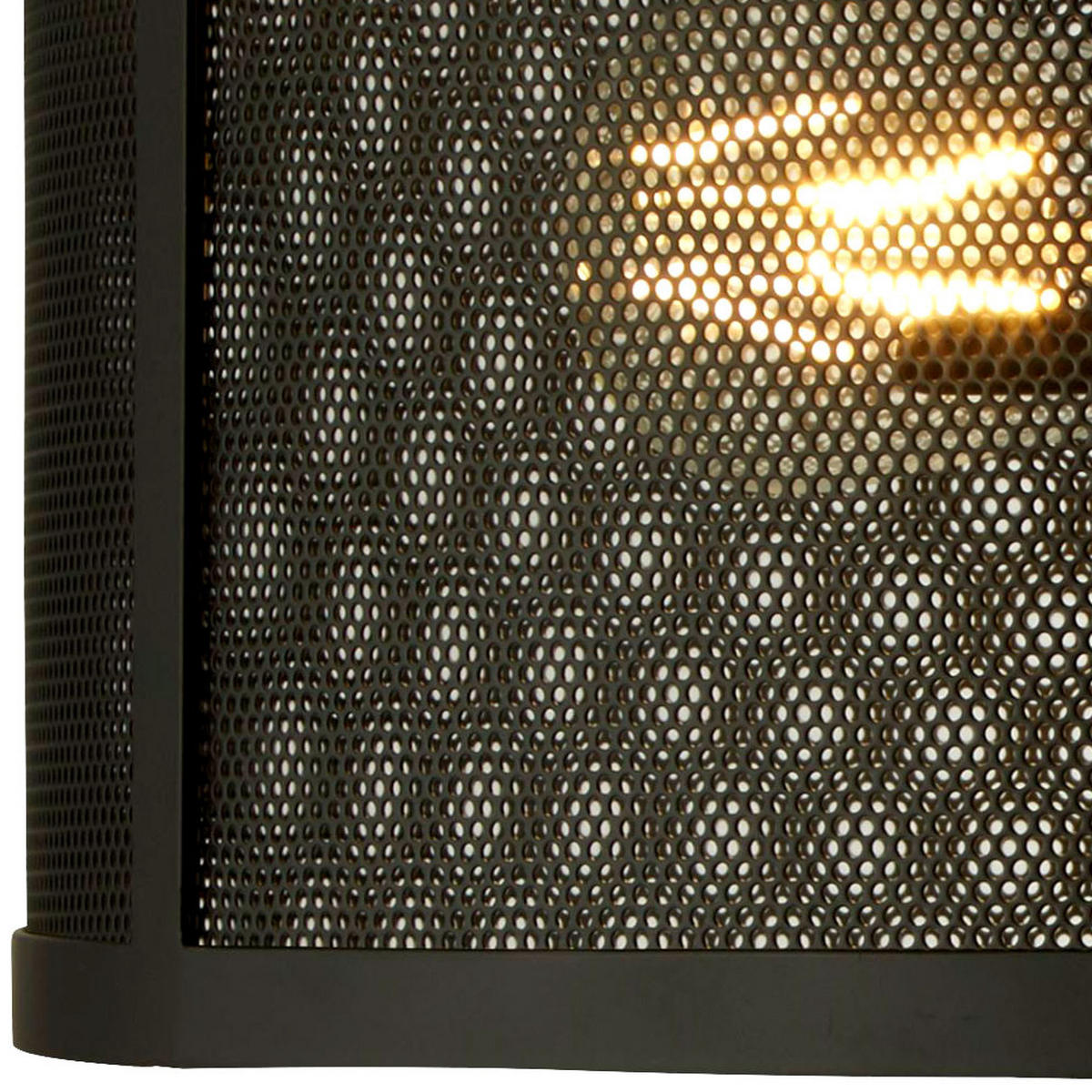 TISCHLEUCHTE Gitter Schwarz - Schwarz, Metall (35/35/50cm)