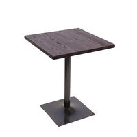 BISTROTISCH 76x60x60cm Industrial Gastronomie Ulme Holz Dunkelbraun - Dunkelbraun, Holz (60/60/76cm) - CHEFGASTRO