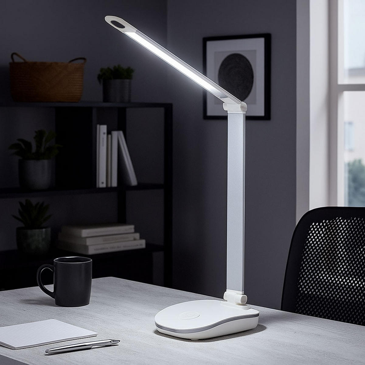 LED TISCHLEUCHTE Talisa Silber - Silberfarben, Kunststoff (33/120/71cm) - Globo Lighting