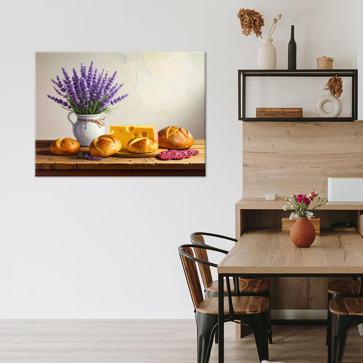 LEINWANDBILD Essen & Trinken 120x80cm - Multicolor, Textil (120/80cm) - Feeby