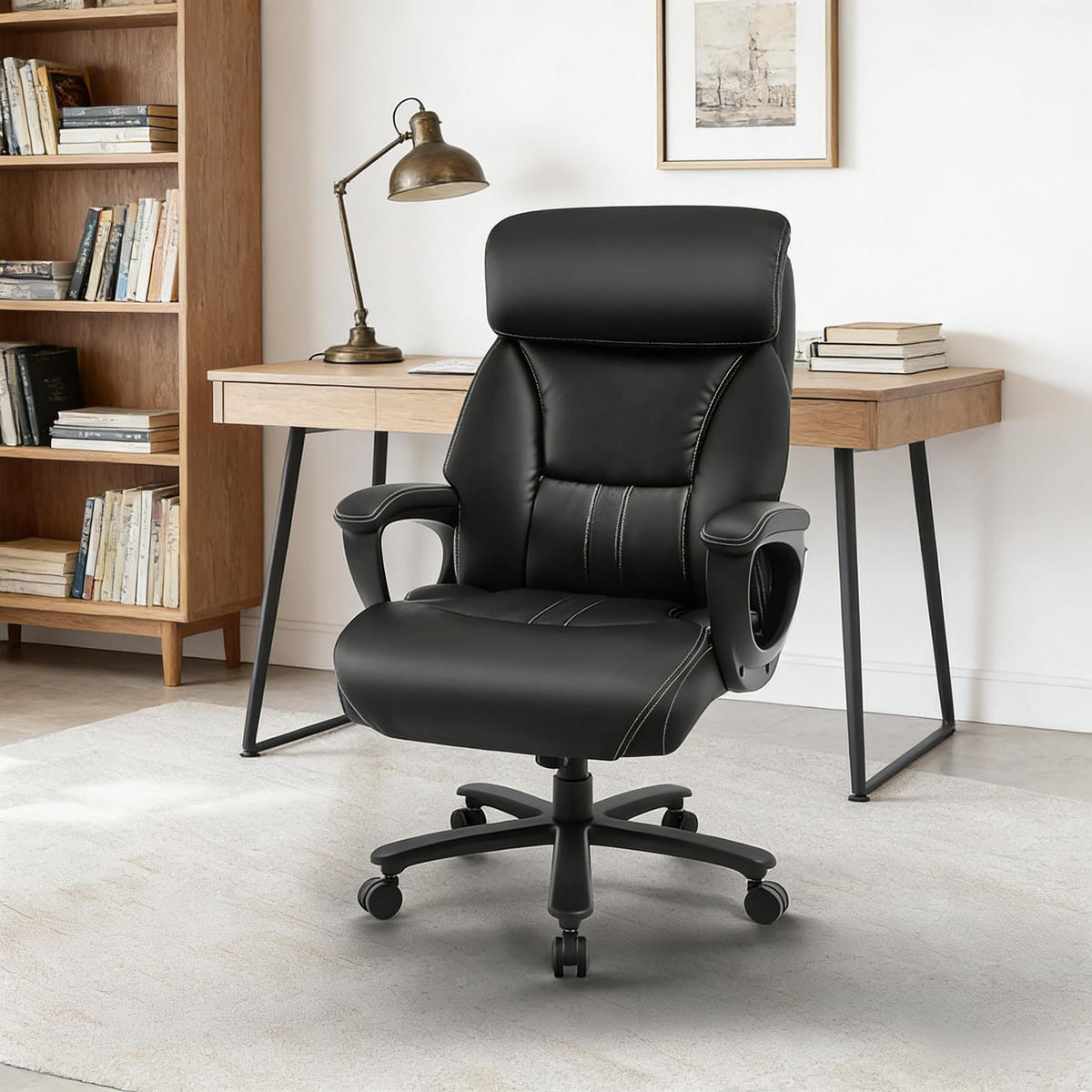 CHEFSTUHL Schwarz 86/72/127 cm - Schwarz, Metall (86/127/72cm) - PANGIVO