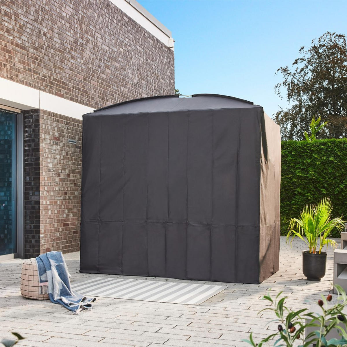 PAVILLON CAPE PROVENCE - Anthrazit, Kunststoff (236/210/180cm) - Home Deluxe