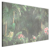 LEINWANDBILD Dschungel 90x60 cm - Multicolor, Holz (90/60cm) - LUMASOUL