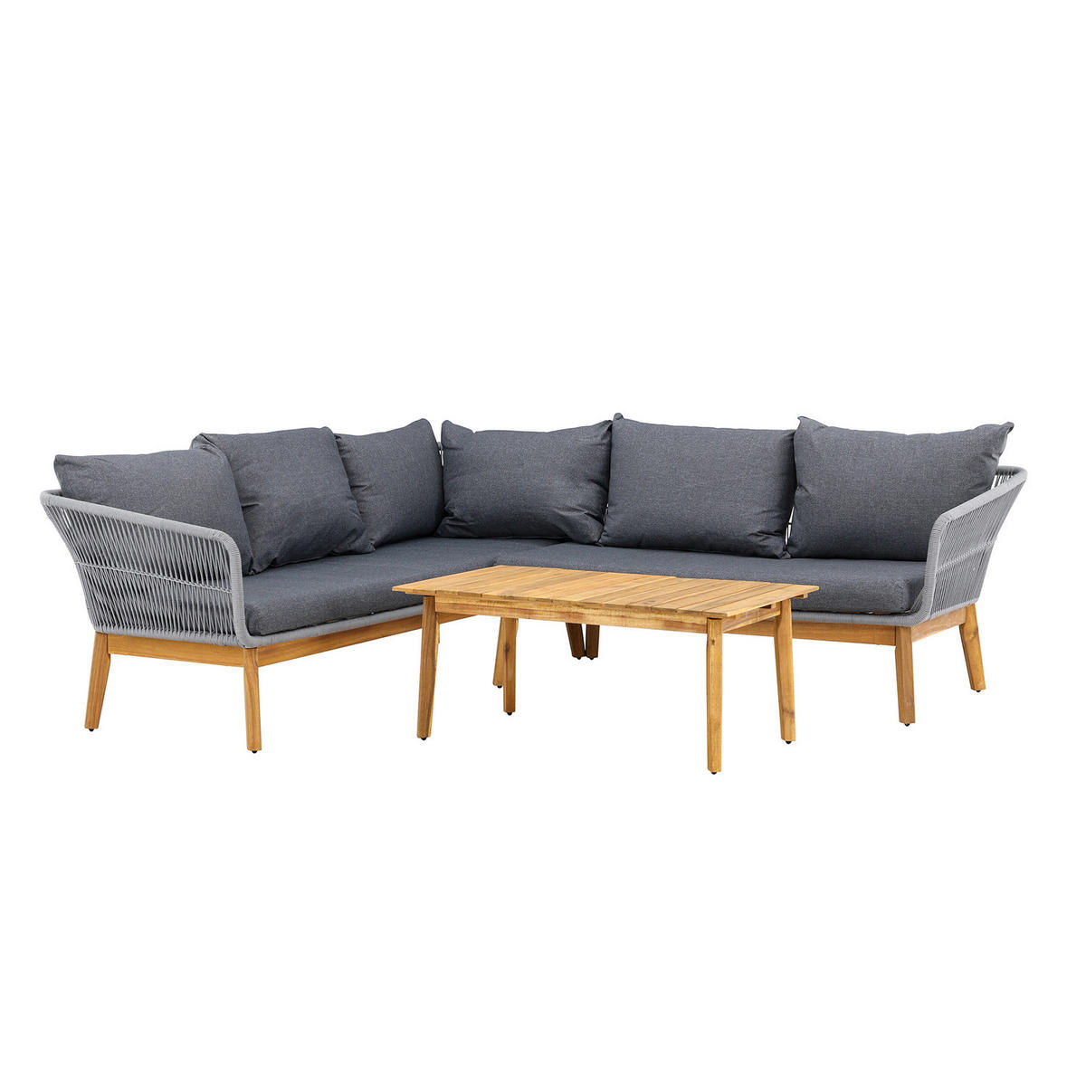 LOUNGESET - 2-teilig - Grau, Textil - home24