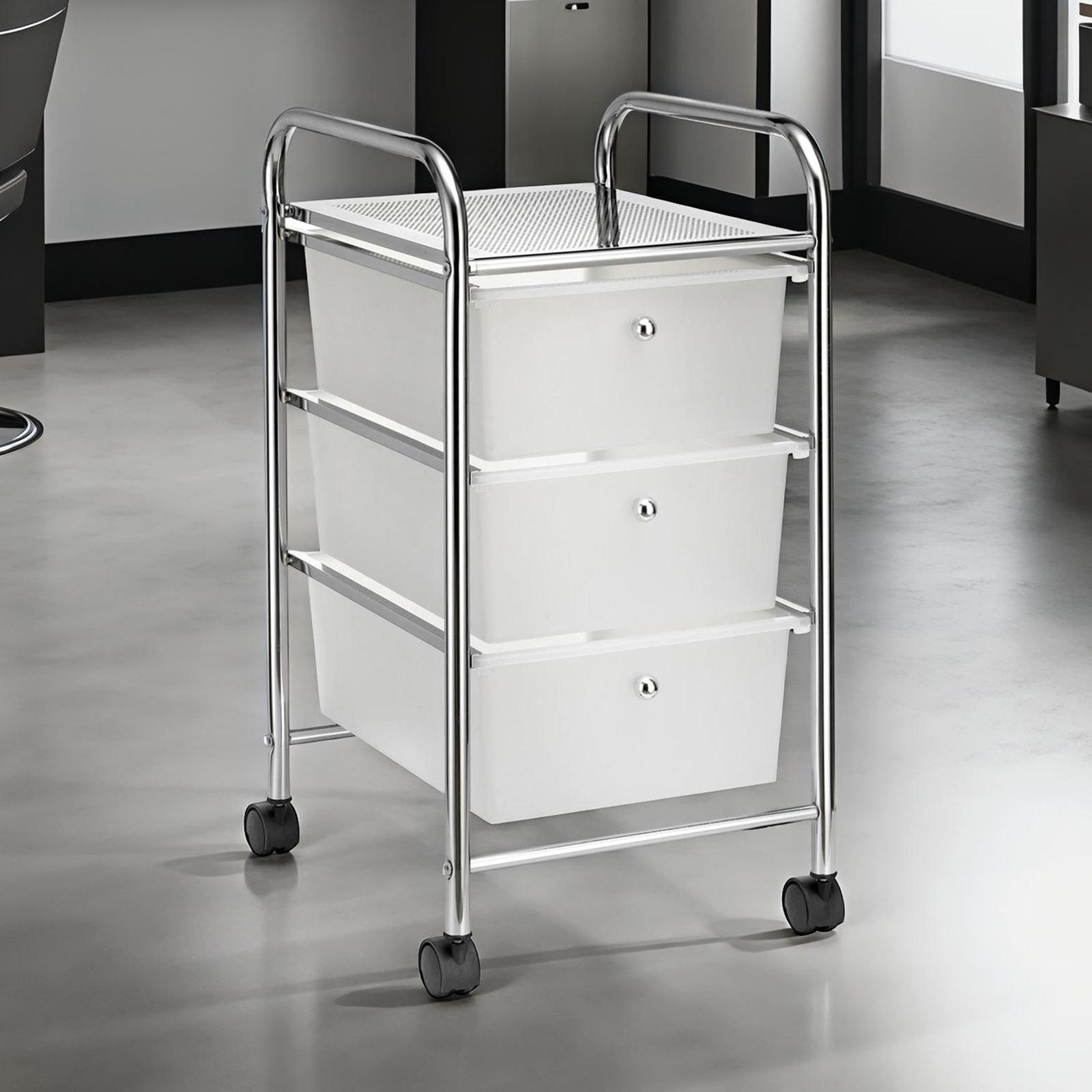 BADROLLWAGEN GINA - Transparent, Kunststoff/Metall (33/64/40cm) - IDIMEX