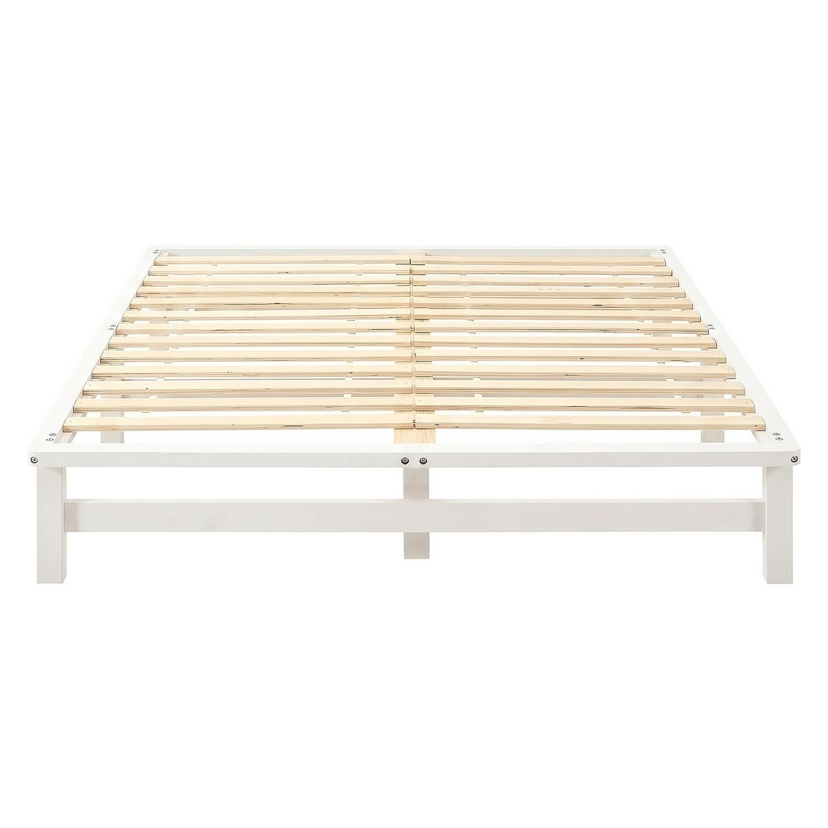 HOLZBETT mit Matratze 140/200 cm weiß - Weiß, Holz (140/200cm) - Homestyle4u