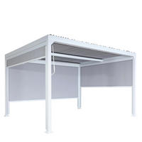ALU PERGOLA MIT SEITENWAND Weiß - Weiß, Metall (368/224/306cm) - MCW