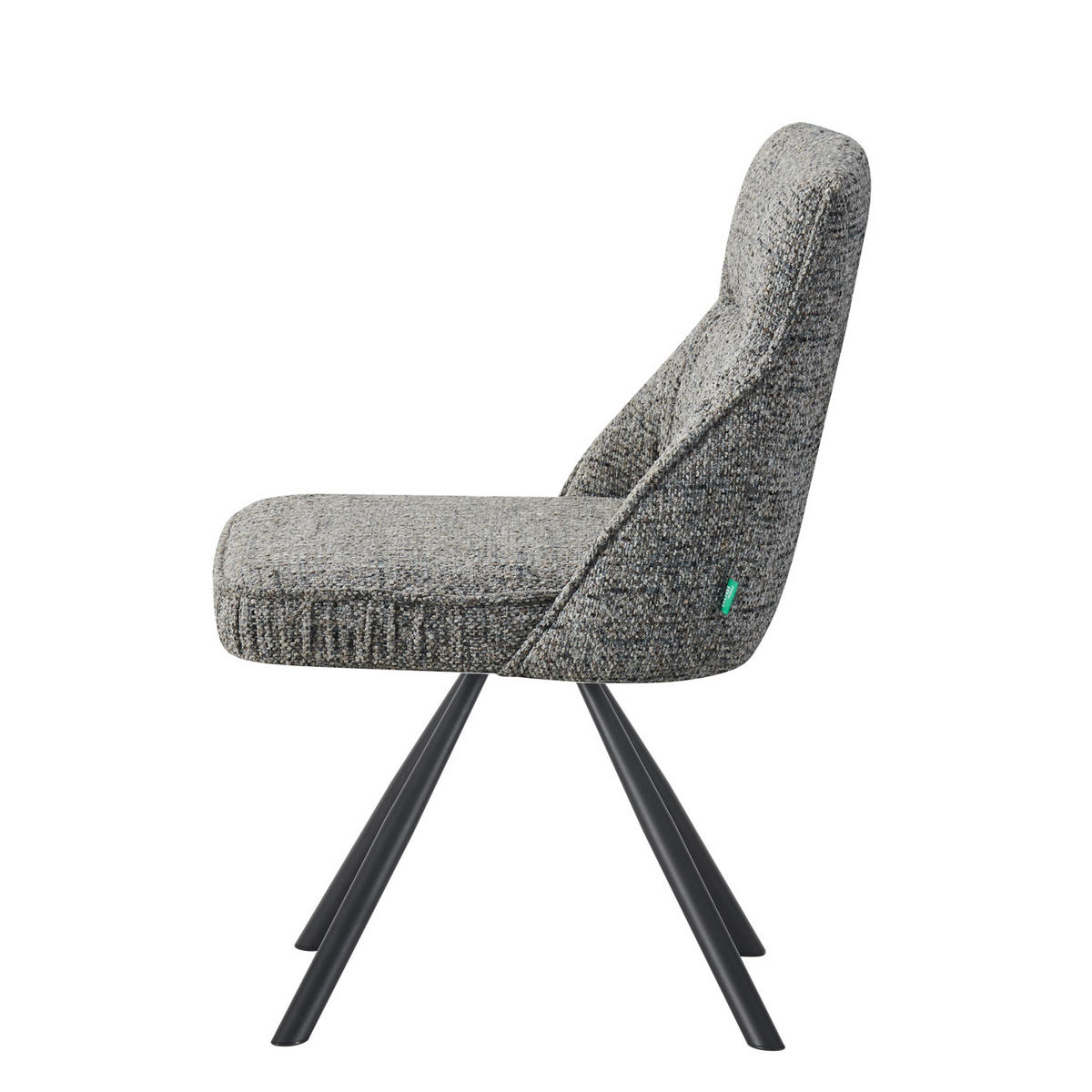 ESSZIMMERSTUHL SERINA 2er-Set - Dunkelgrau/Schwarz, Textil/Metall (49/83/62cm) - DUBI Möbel