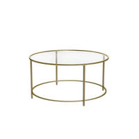 COUCHTISCH - Goldfarben, Metall (84/84/46cm) - Hansiro