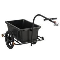 FAHRRADANHÄNGER 90 Liter - Schwarz, Kunststoff (64/93/162cm) - Juskys