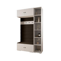 GARDEROBEN-SET 236,7/140/47 - Schwarz/Braun, Holz/Metall (140/236.7/47cm) - Abiks Möbel