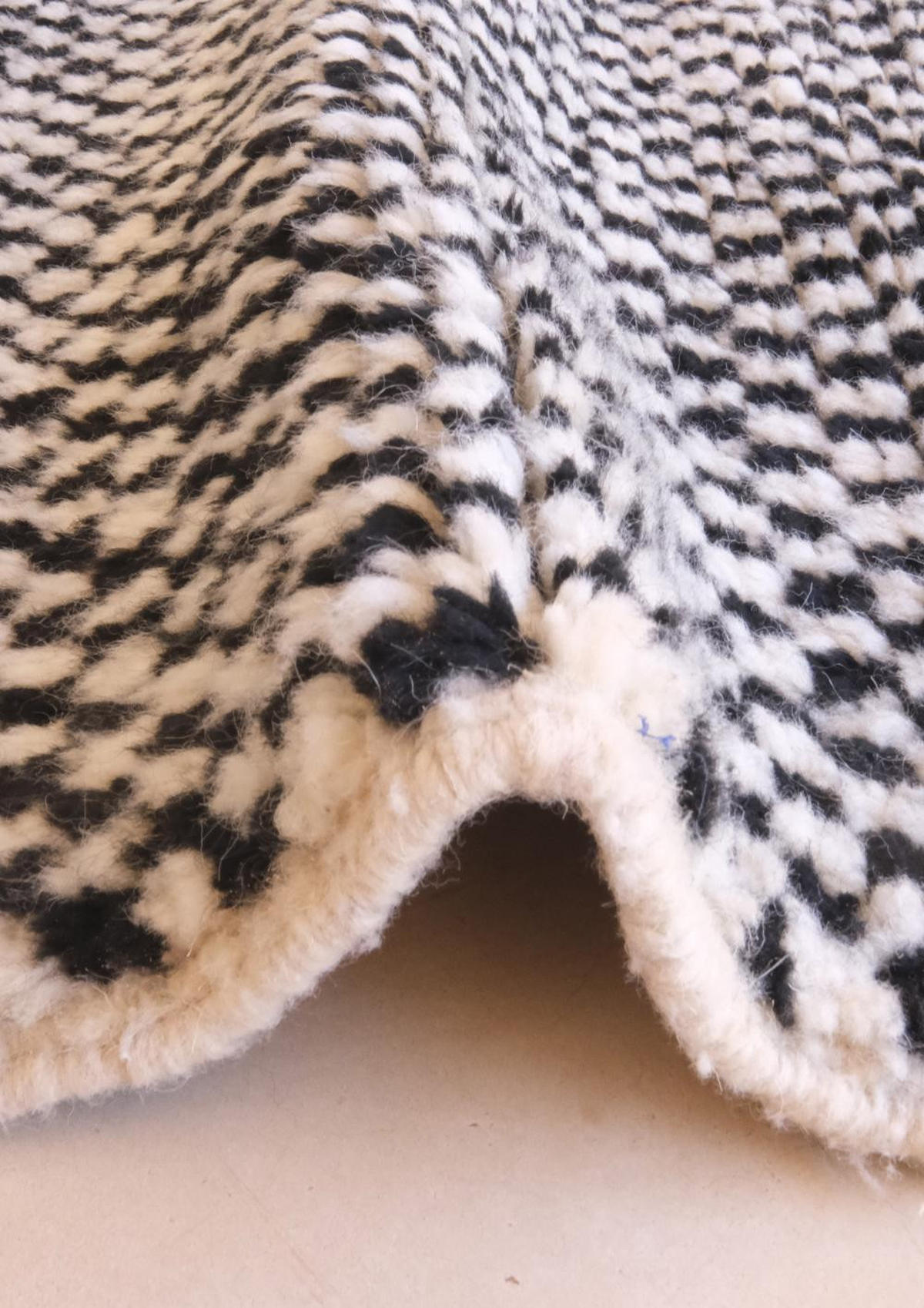 BERBERTEPPICH modern kariert 95x 210 cm - Schwarz, Naturmaterialien (95/210cm) - AFK Living