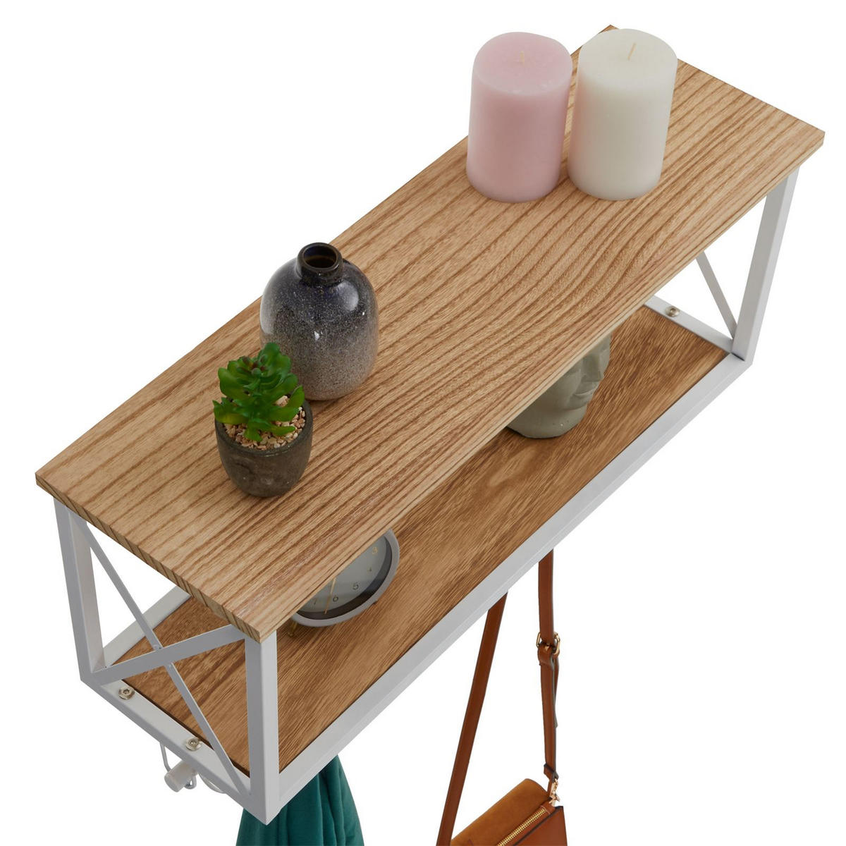WANDGARDEROBE ARMANDO - Weiß/Braun, Metall (62/35/20cm) - CARO-Möbel