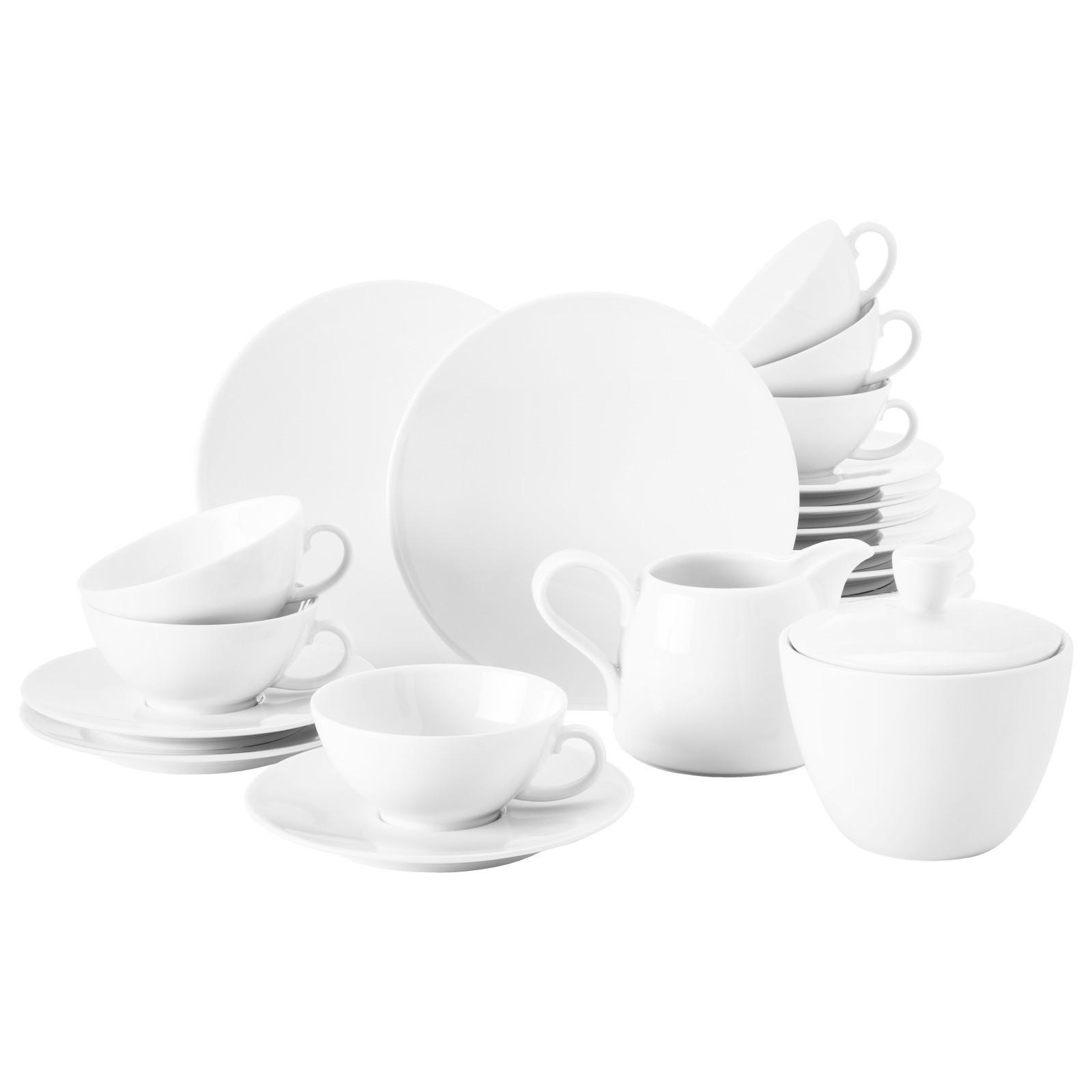 TEESERVICE Life Weiß weiß 20er Set - Weiß, Keramik (1/1/1cm) - Seltmann Weiden