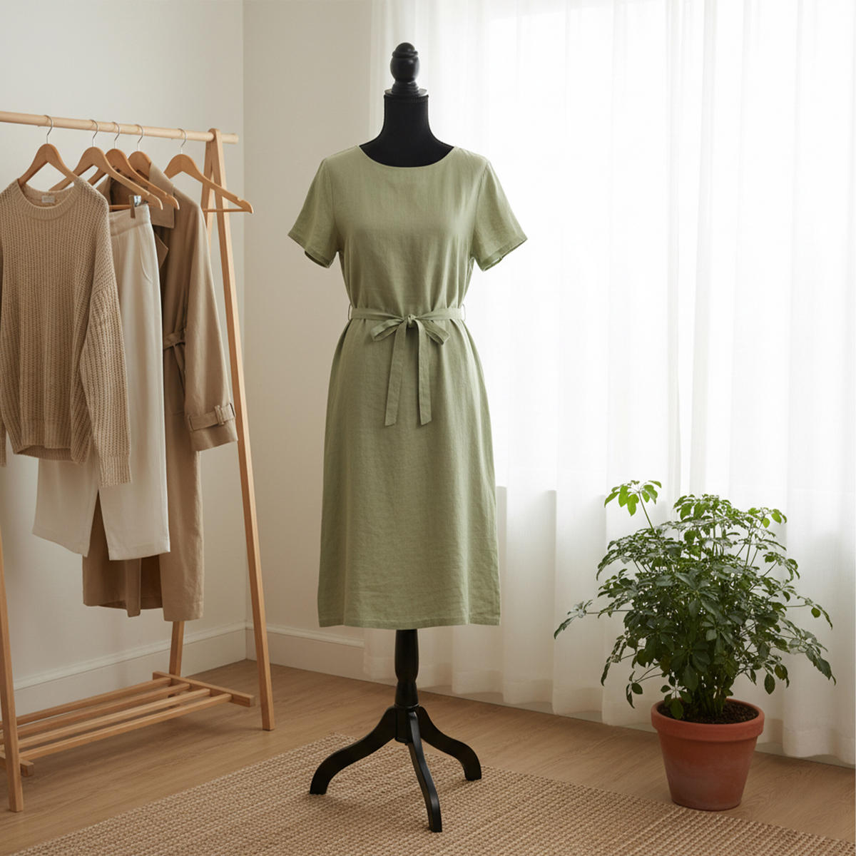 SCHNEIDERPUPPE - Schwarz, Holz/Kunststoff (41/167/34cm) - Relaxdays