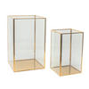 LATERNE Batu 2er Set aus Eisen in Gold - Goldfarben, Metall (16/27/16cm) - LaLe Living