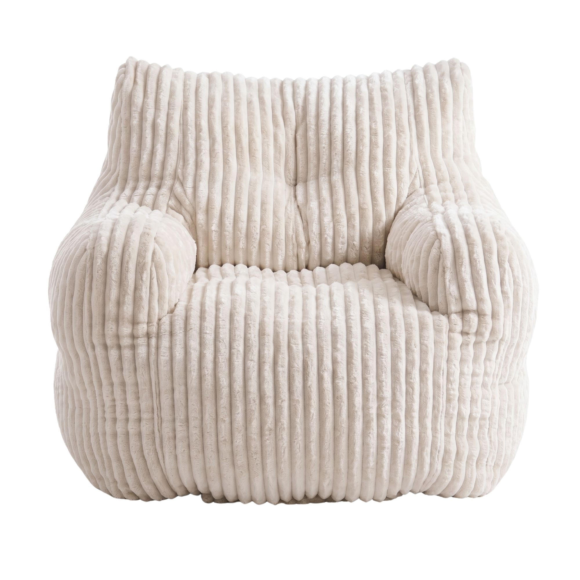 SESSEL weicher cord-stoff ergonomischer mit schaumstofffüllung - Beige, Textil (100/70/94cm) - Urban Meuble