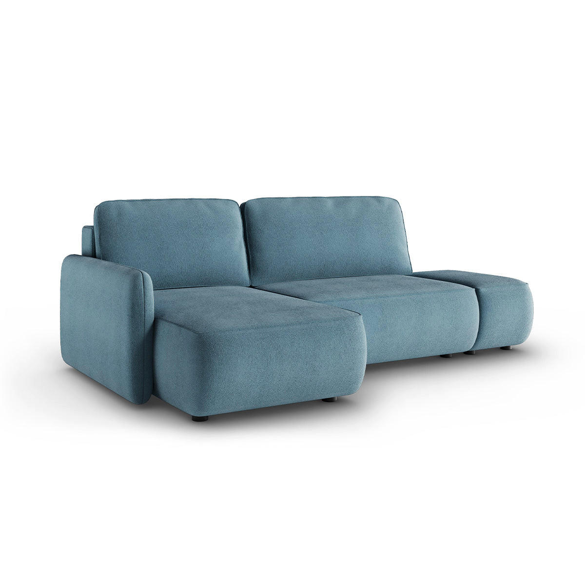 ECKSOFA Alessio 3 Sitzplätze Hellblau - Blau, Holz (229/148cm) - Petits-meubles