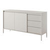SIDEBOARD SELBU KOM2 Reliefierte Fronten aus MDF-Platte Beige Beige - Beige, Glas/Holzwerkstoff (154/82/40cm) - Komodee
