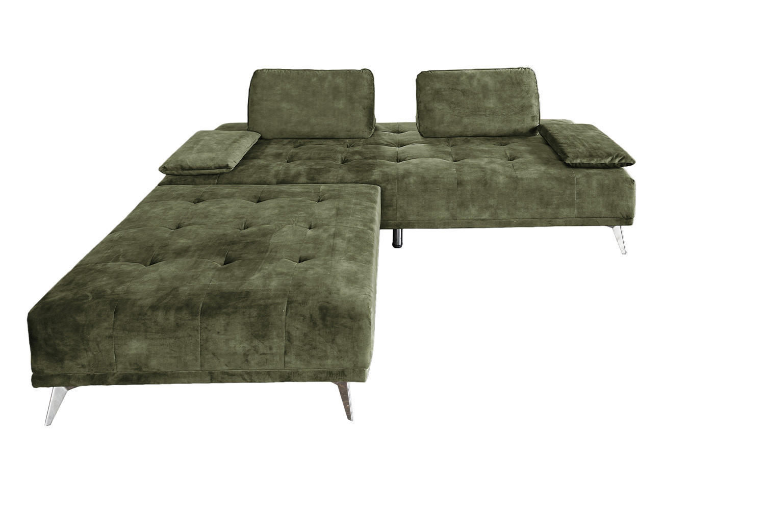 Kawola Sofa Dunkelgrün 240x80x110 cm