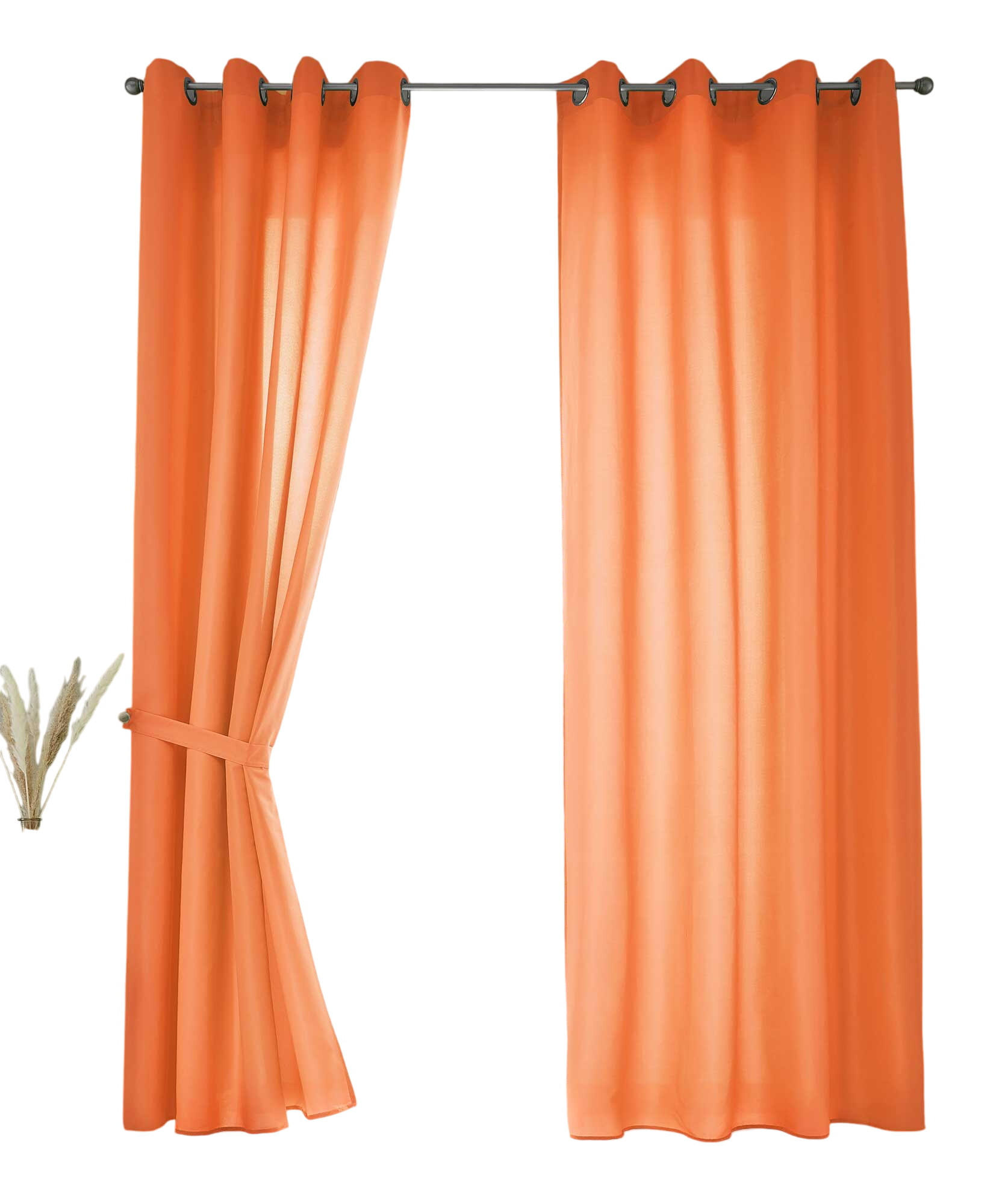 VORHANG 2ER SET BERLIN HxB 245x140cm Orange - Orange, Textil (140/245/245cm) - Gardinenbox