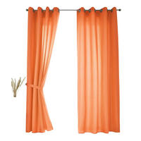 VORHANG 2ER SET BERLIN HxB 245x140cm Orange - Orange, Textil (140/245/245cm) - Gardinenbox