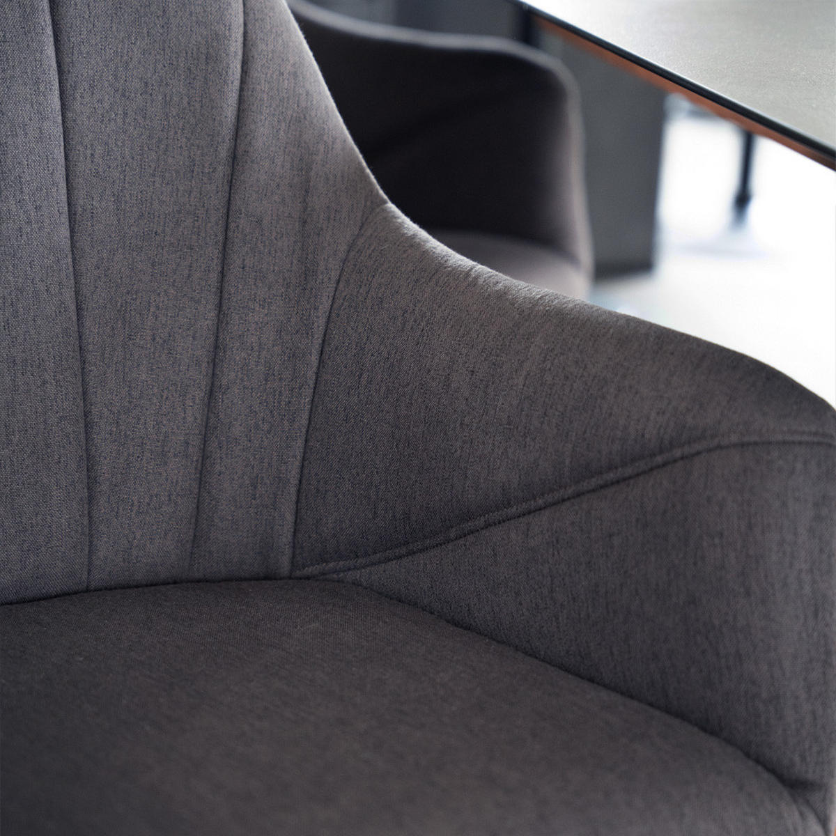 ESSZIMMERSTUHL PAKU - Menge: 2 - Anthrazit, Textil/Metall (59/84/64cm) - Home Deluxe