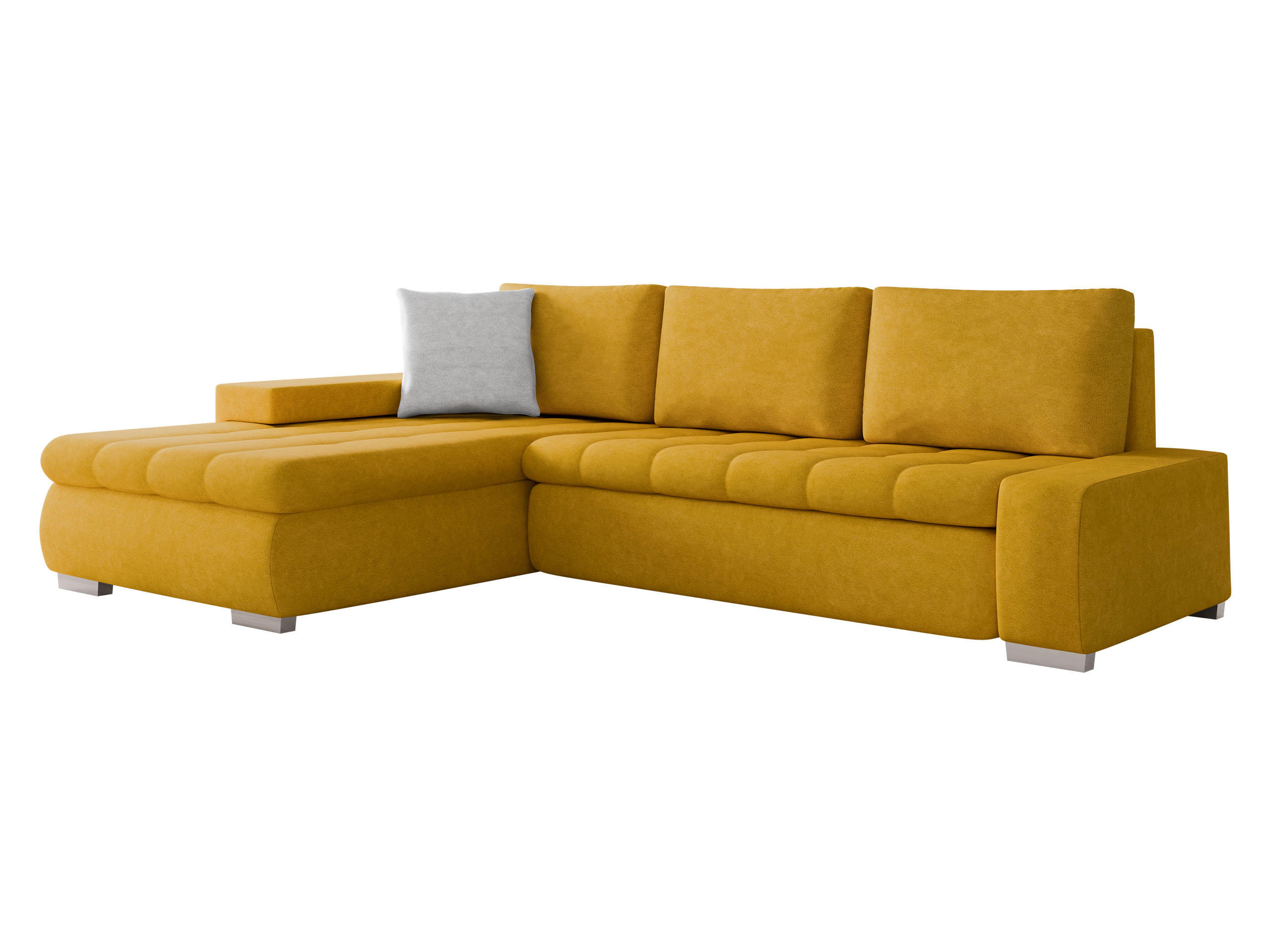 ECKSOFA Orkan Mini - Gelb, Holz/Textil (265/185cm) - MIRJAN24