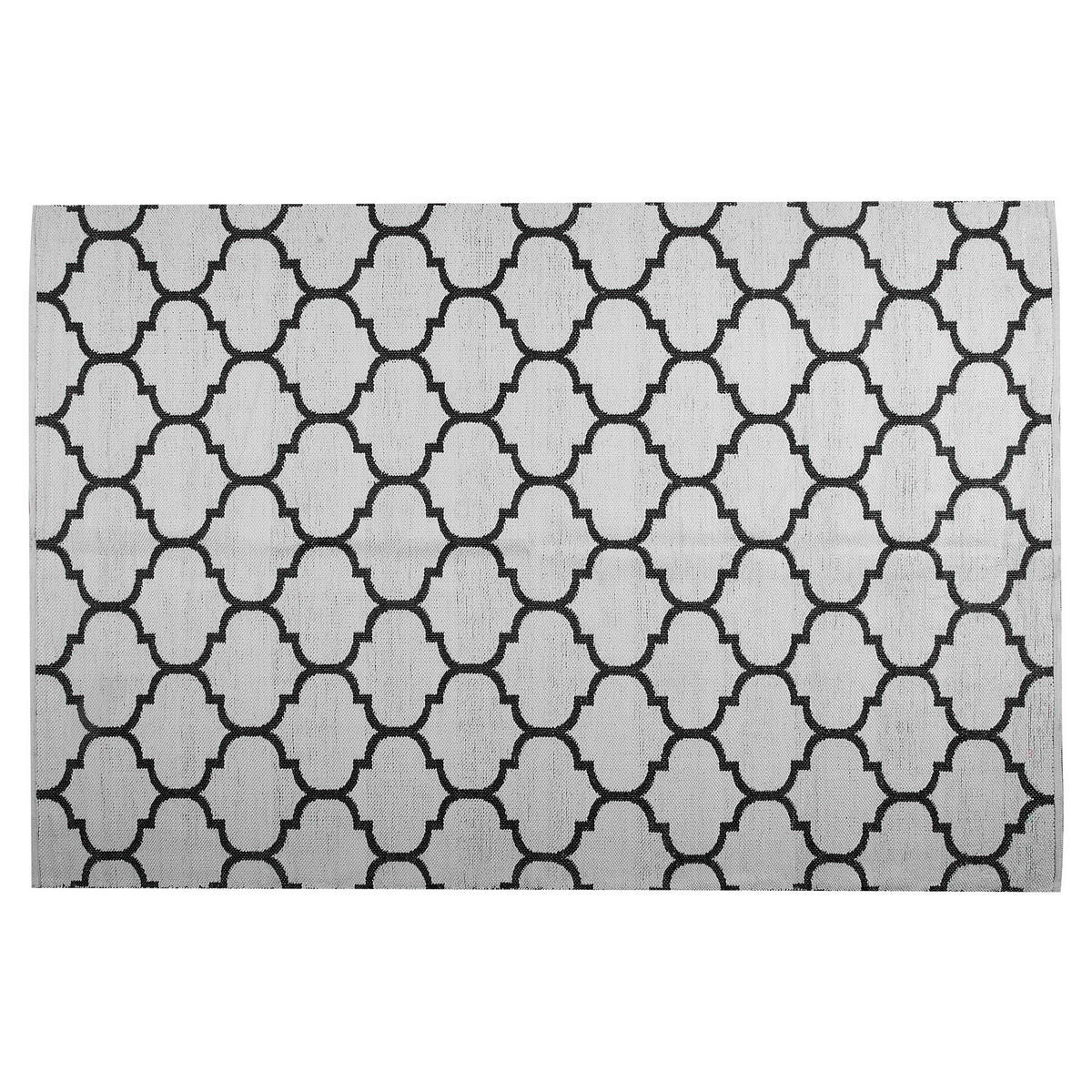 KURZFLOR-OUTDOOR-TEPPICH Aladana 200/140 cm - Schwarz, Kunststoff (140/200cm) - Beliani