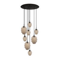 GALERIELEUCHTE Echos 8-flammig Klar Ø 18/25cm - Klar/Schwarz, Glas (18/18/20cm) - s.luce
