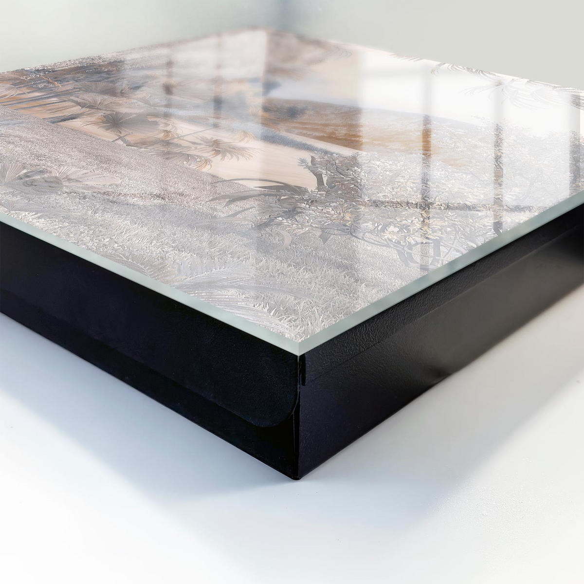 SCHLÜSSELBOX Schwarz 30x30 cm- Türöffnung nach rechts - Bergfrieden - Beige, Metall (30/30/5cm) - TULUP