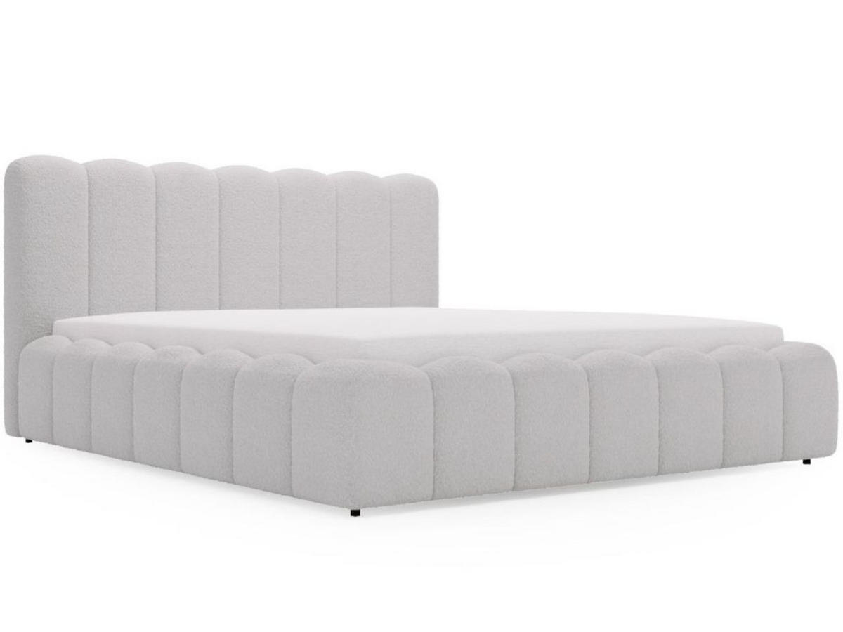 POLSTERBETT Smile 200x200 Bouclé-Stoff Hellgrau - Hellgrau, Textil (200/200cm) - Graingold