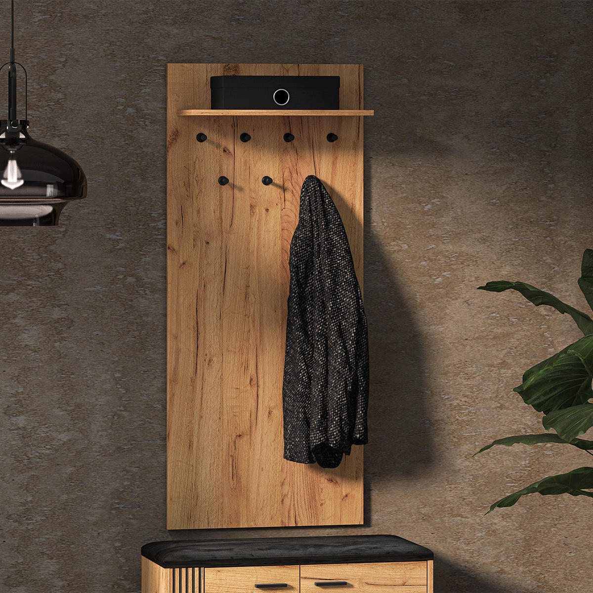 EINGANGSMÖBEL Nilo Holz - Braun, Holzwerkstoff (60/138/24cm) - Petits-meubles