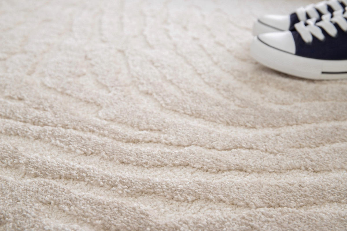 TEPPICH ultrafein mit Skulptureffekt beige - Beige, Textil (120/170cm) - AFK Living