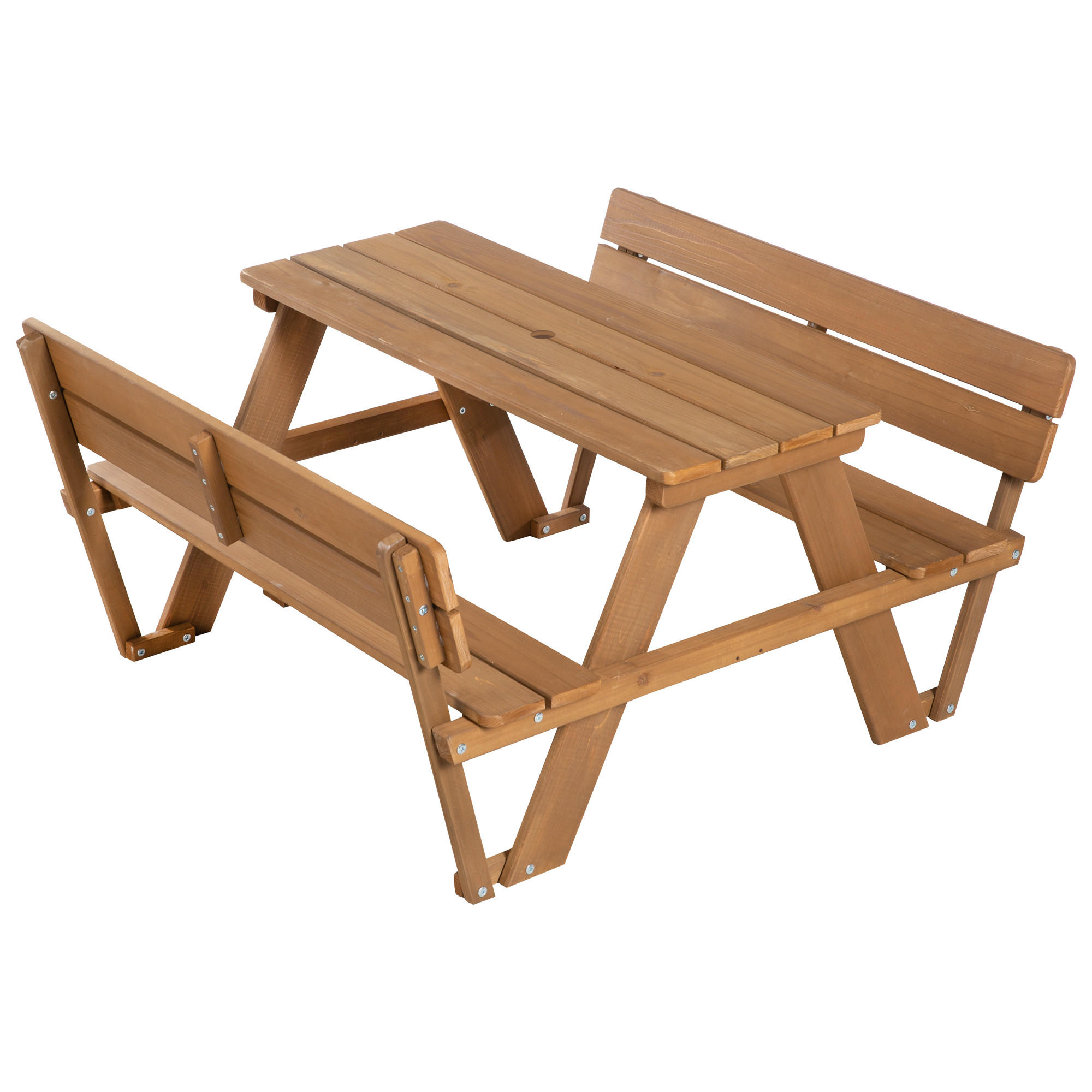 KINDERSITZGRUPPE PICKNICK for 4' Outdoor +, teak, mit Lehne und Bankkissen - Teakfarben, Holz - Roba