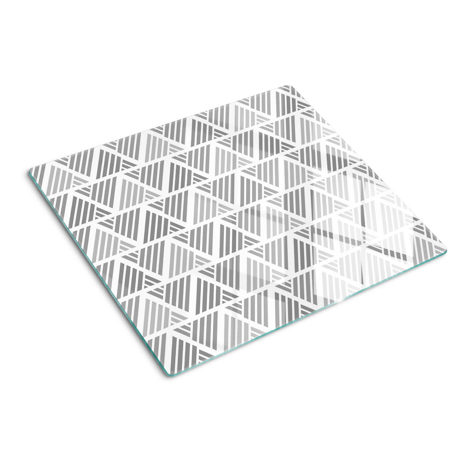 GLASPLATTE 60x52 cm Geometrische Figuren - Grau, Glas (60/0.4/52cm) - TULUP