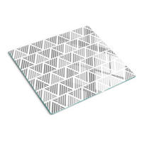 GLASPLATTE 60x52 cm Geometrische Figuren - Grau, Glas (60/0.4/52cm) - TULUP